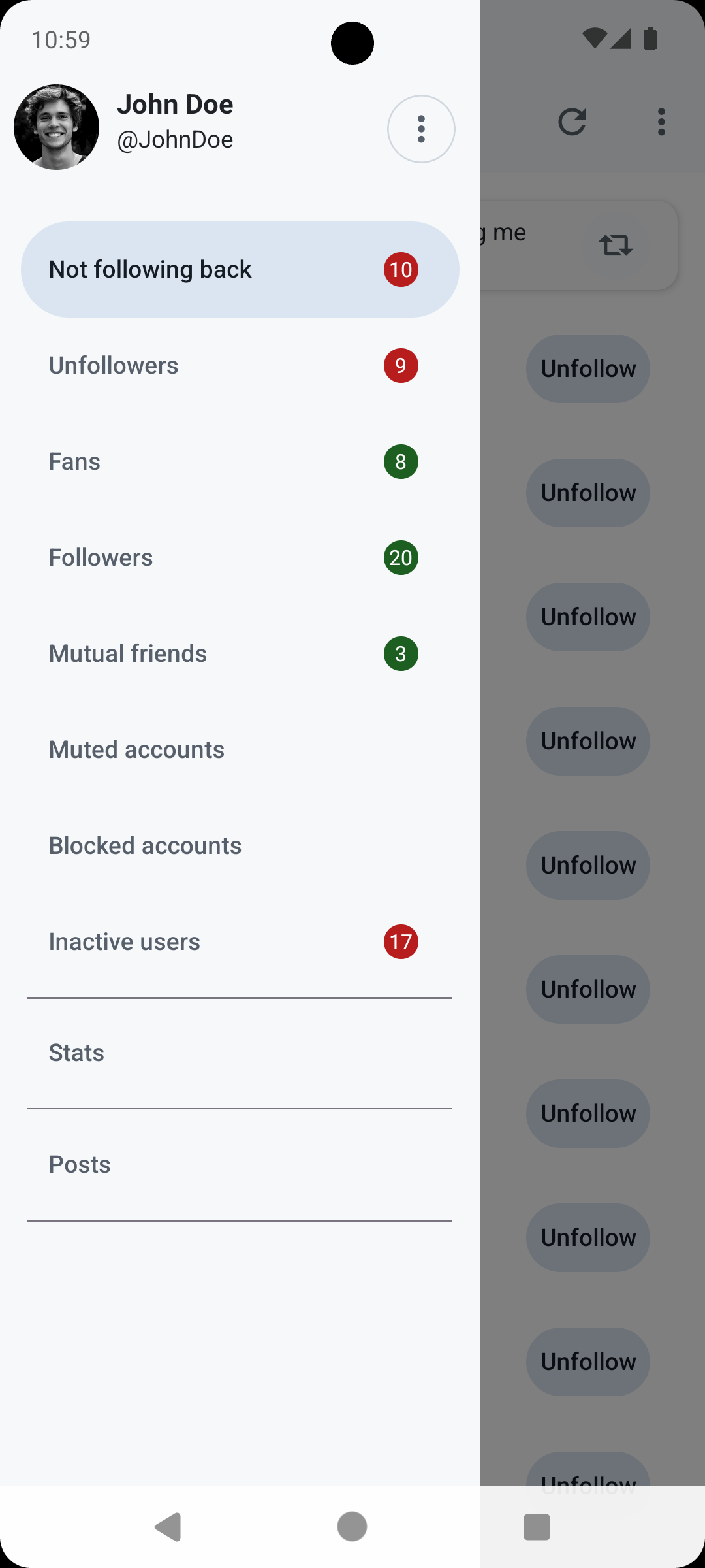 Track Your X/Twitter Followers - Main Dashboard