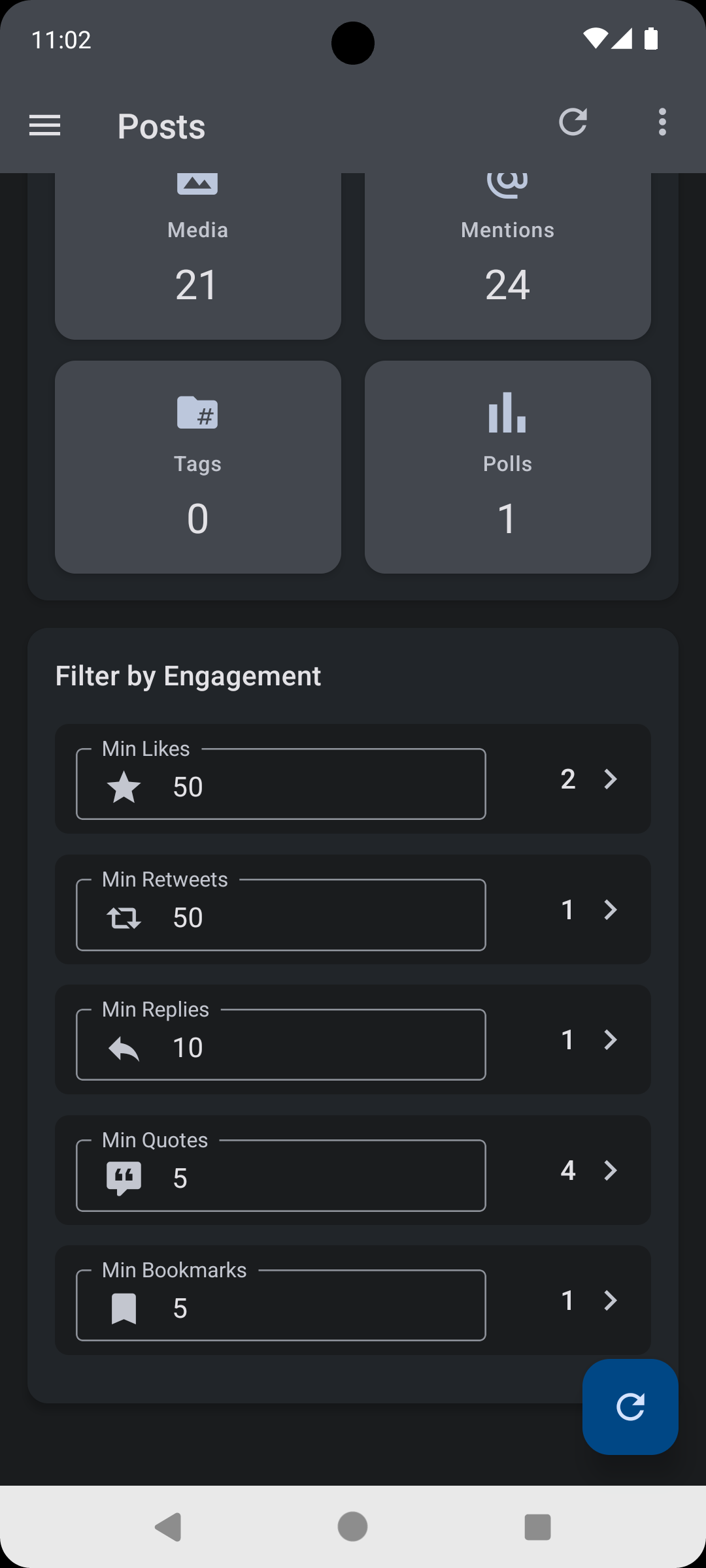 Filter Posts by Engagement and Performance